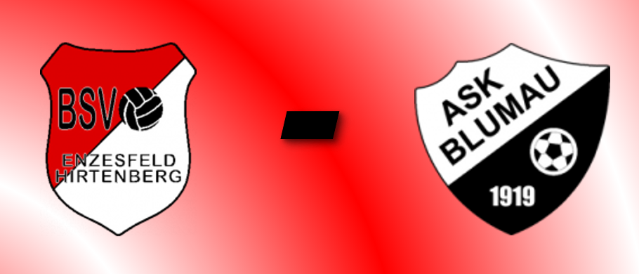 Plakat für ein Sportereignis mit den Logos von BSV Enzesfeld Hirtenberg und Ask BLUMAU. Geplant für Dienstag, 24.02.2026, um 19 Uhr. Der Ort ist Kunstrasen Lindabrunn, Talleitengasse 15, 2551 Lindabrunn.