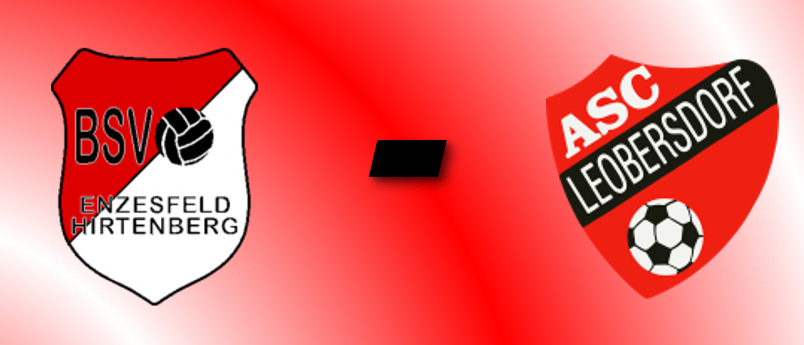 Ein Plakat für ein Sportereignis mit den Teams BSV Enzersdorf/Hirtenberg und ASC Leobersdorf. Geplant für Sonntag, 01.03.2026, um 18 Uhr. Ort: Kunstrasen Traiskirchen, Hochmühlstraße 30, 2514 Traiskirchen.