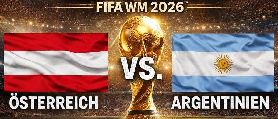 Öffentliche Übertragung der FIFA Frauen-Weltmeisterschaft 2026 zwischen Österreich und Argentinien. Das Spiel beginnt am Montag, 22. Juni 2026, um 19:00 Uhr in der BSV-Kantinen Sportanlage in Hirtenberg.