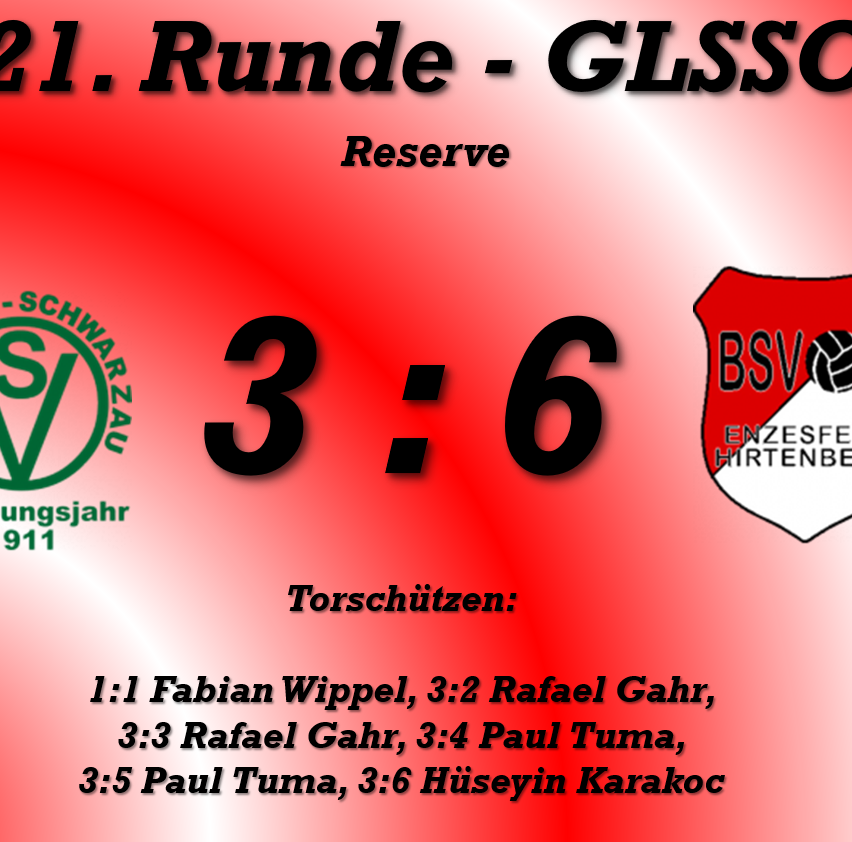 The image displays a volleyball match result with a score of 3 to 6. The teams are listed as SC Schwarzau and BSV Hirtenbeben. The goalkeepers are Fabian Wippel and Rafael Gahr, with additional players including Paul Tuma and Hüseyin Karakoc.