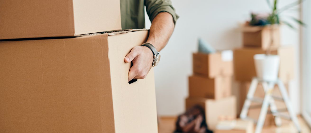 Bild enthält, Box, Cardboard, Carton, Package, Package Delivery, Person, Adult, Male, Man, Wristwatch