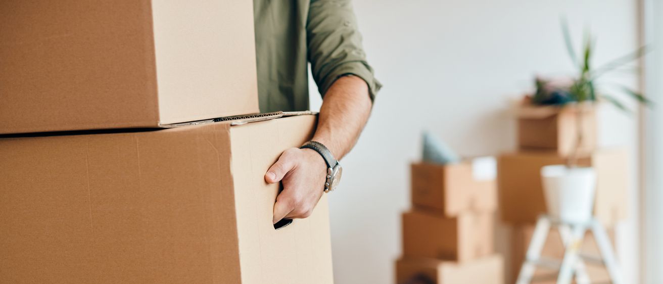 Bild enthält, Box, Cardboard, Carton, Package, Package Delivery, Person, Adult, Male, Man, Wristwatch