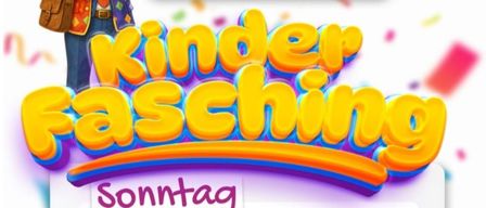 Plakat für einen Kinderfaschings-Event am 8. Februar 2026. Zeigt einen Clown in einem bunten Kostüm, Konfetti und den Text Kinder Fasching. Beinhaltet auch Musik, ein Kinderprogramm und Basteln.