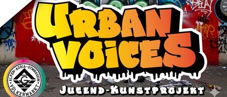 Werbeplakat für das Urban Voices Jugend-Kunstprojekt. Es zeigt eine farbenfrohe Wand mit Graffiti, darunter ein Schloss und das Datum 12.6.2026. Der Text Noch 3 Tage! (Nur noch 3 Tage!) steht in großen grünen Buchstaben.