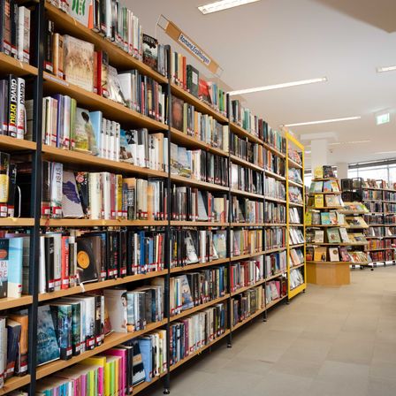 Bild enthält, Furniture, Bookcase, Book, Indoors, Library, Publication, Person, Shop