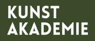Ein grüner Hintergrund mit weißem Text, der 'KUNST AKADEMIE' lautet. Das Wort 'KUNST' ist größer und über 'AKADEMIE' positioniert. Das Design ist schlicht und klar.