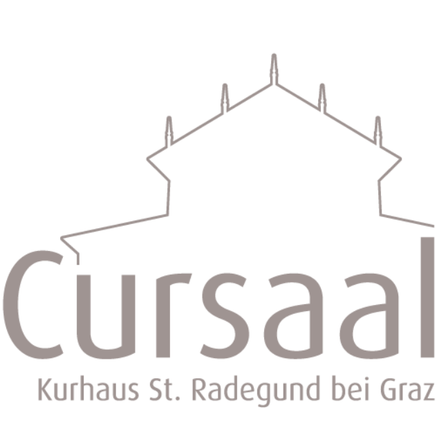 Das Cursaal-Logo zeigt ein stilisiertes Gebäude mit Türmen in St. Radegund bei Graz.