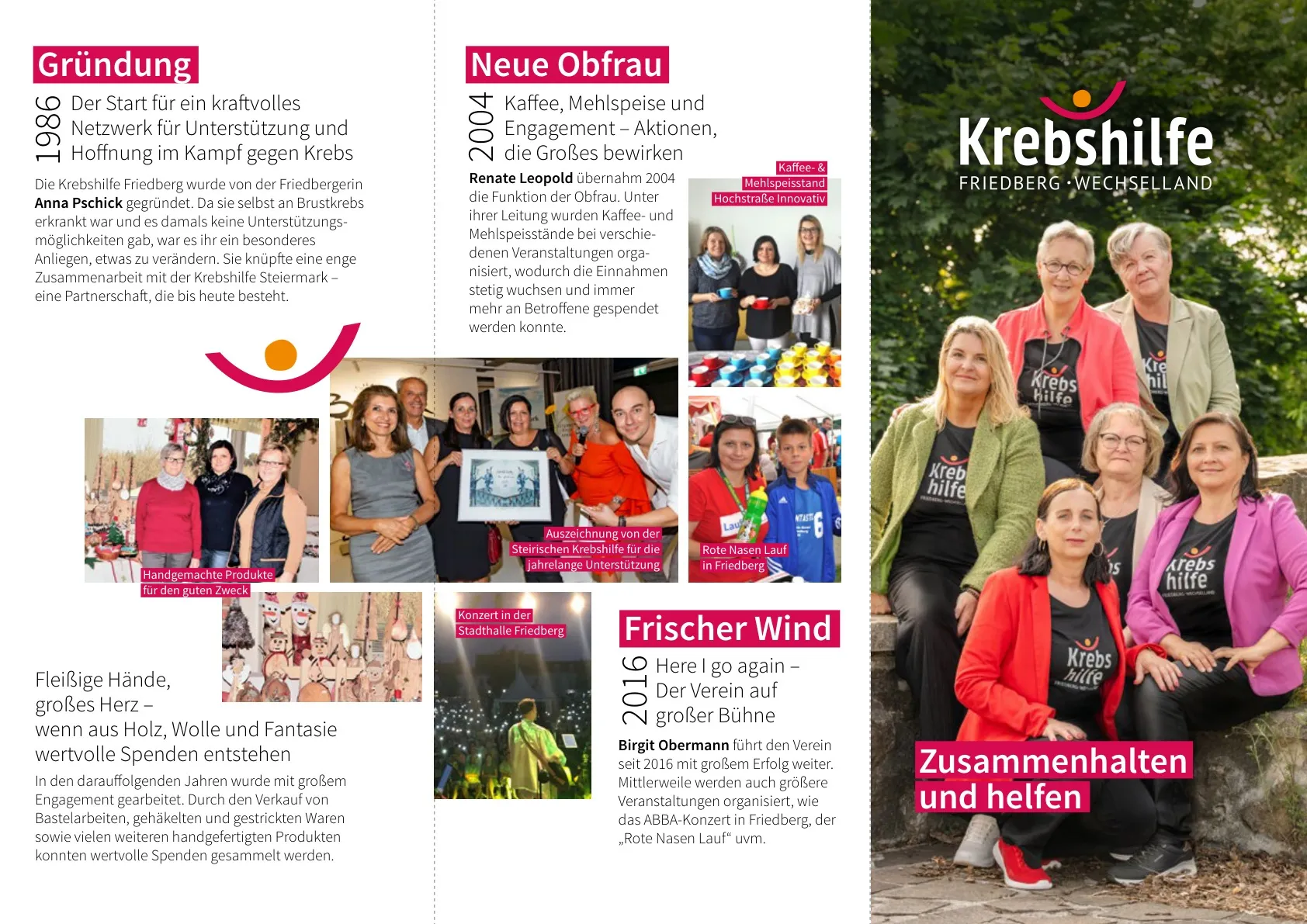 Ein Plakat mit Text und Bildern von Menschen, möglicherweise im Zusammenhang mit einer Wohltätigkeitsveranstaltung.