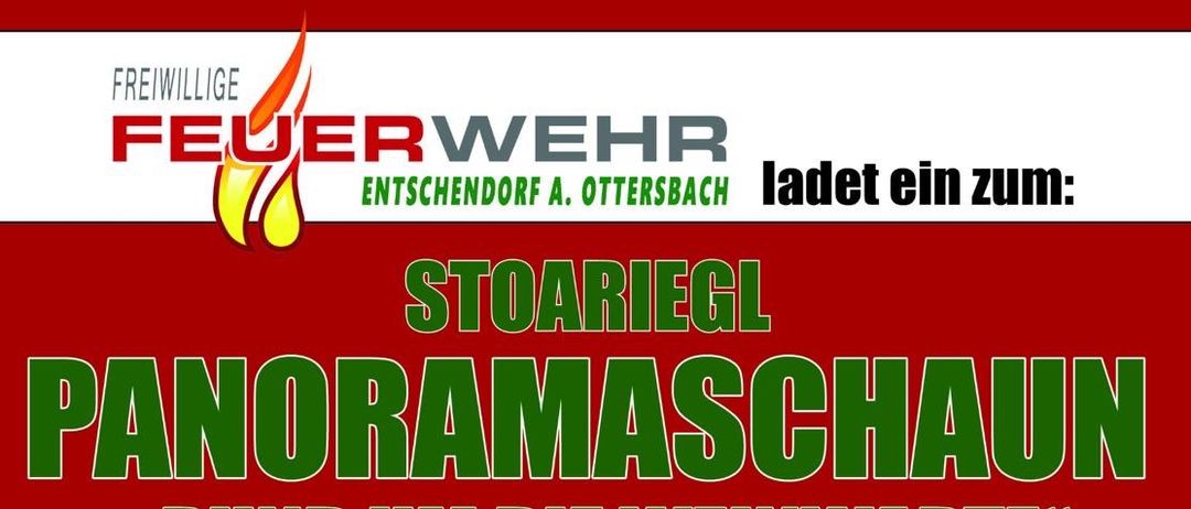 Ein Plakat bewirbt Stoariego Panoramaschau am 14.09.2025, Beginn um 10 Uhr. Es bietet traditionelle Snacks, ausgezeichnete Weine und klösterliche Speisen. Die Musik von Rebland Duo spielt um 11 Uhr und 16 Uhr.