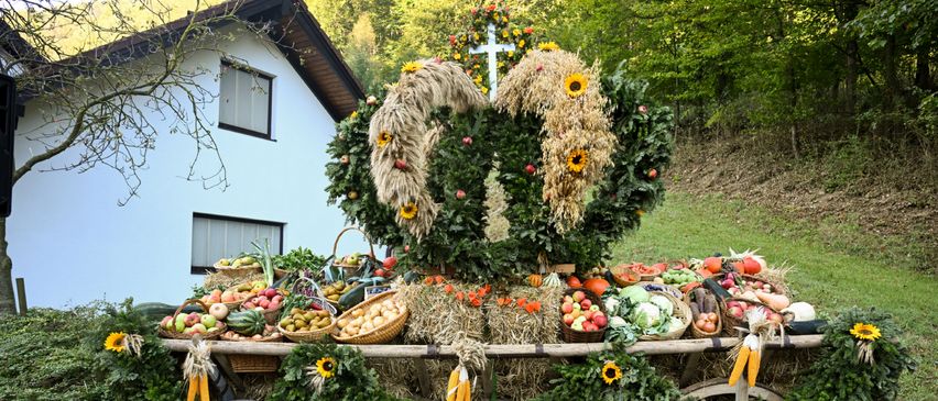 Countryside, Nature, Outdoors, Straw, Wheel, Flower Arrangement, Flower Bouquet, Produce, Squash, Pumpkin
