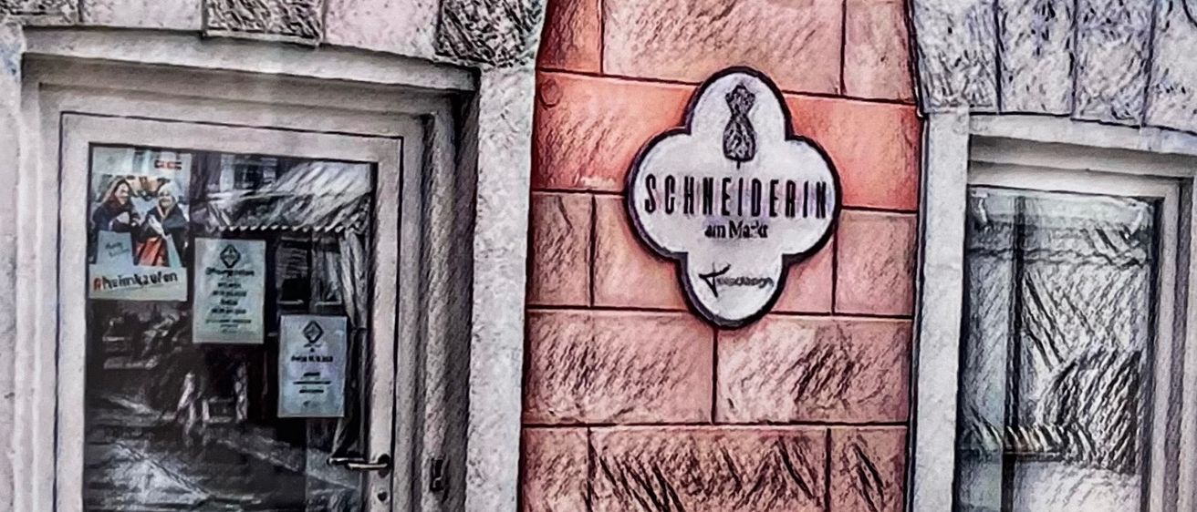 Bild enthält, Art, Building, Painting, Door, Urban, Person, Drawing