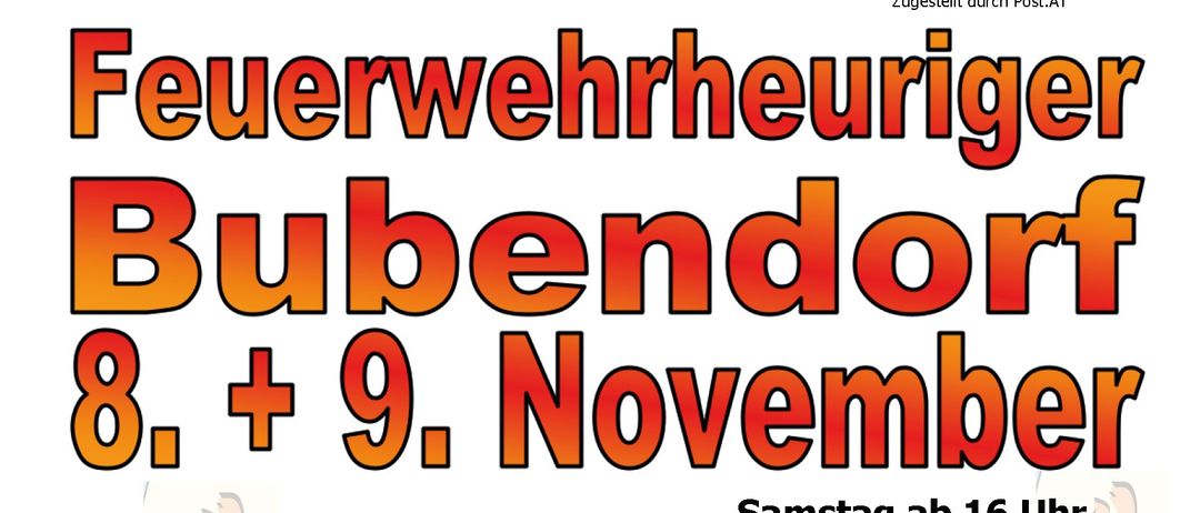 Ein Ereignis in Bubendorf am 8. und 9. November. Es bietet täglichen Bierbetrieb, Wildschwein und Bratwurst. Die Veranstaltung wird von der Freiwilligen Feuerwehr veranstaltet. Essenbestellungen sind nur bis 11 Uhr möglich. QR-Codes sind vorhanden.