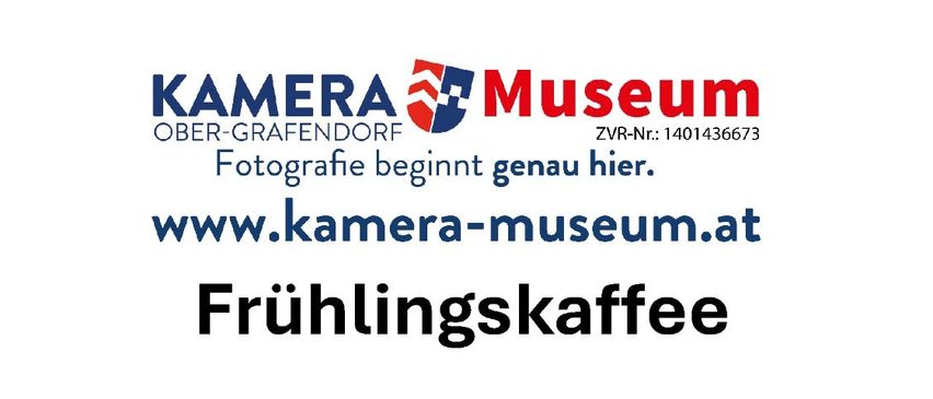 Spring coffee gathering at the Camera Museum Ober-Grafendorf. Join on April 11, 2026, from 1:00 to 5:00 PM. Entry is free.