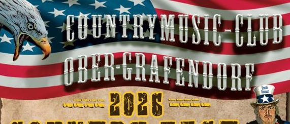 Country Fest in Ober-Grafendorf, 19. und 20. Juni ab 20:00 Uhr. CMC Ranch am Sportplatz. Mit Tanzfläche, Western-Accessoires, Spielplatz, Lagerfeuer, Camping, Grill, Kaffeehaus, Weinfass und mehr.