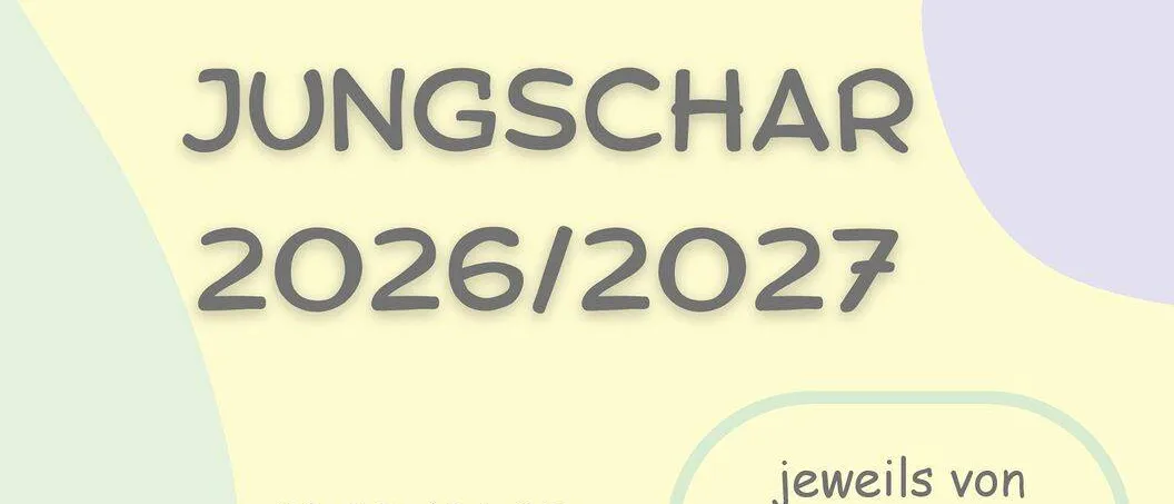 Ein Plakat mit Daten und Zeiten für Veranstaltungen in 2026 und 2027, einschließlich eines Kürbisfestes und Christkindlabend.