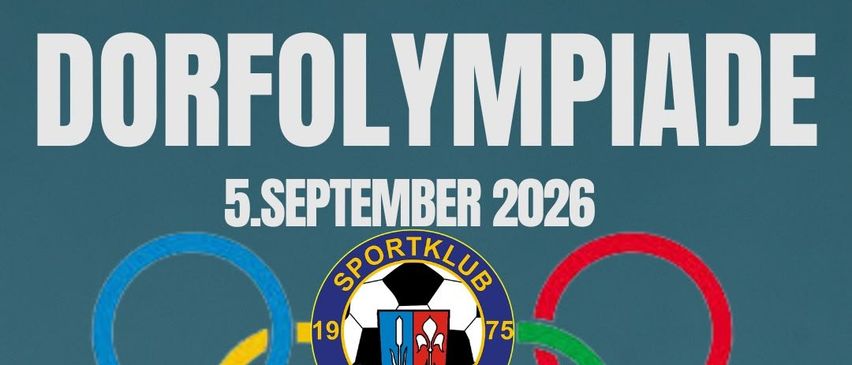 Poster for the Born Olympic Table event on September 5, 2026, featuring a torch, Olympic rings, and a soccer ball. It includes details about the event, team size, and registration deadline.