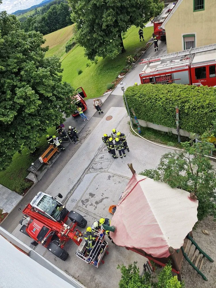 Person, Road, Outdoors, Truck, Vehicle, Fire Truck, Car, Fire Station, Wheel
