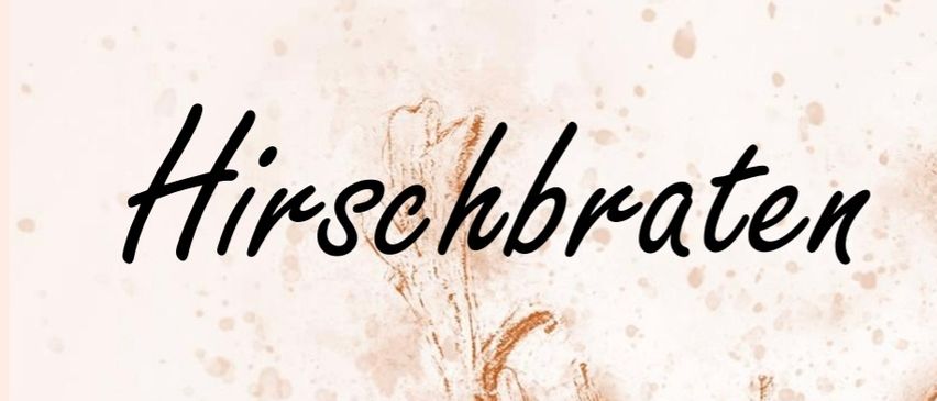 Plakat für Hirschbraten-Veranstaltung am 15. November 2025, Beginn um 18 Uhr im Feuerwehrhaus Bairisch Kölldorf, mit Hirschsilhouette.