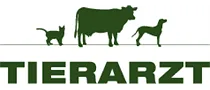 Ein Tierarzt-Logo mit einer Kuh, einem Hund und einer Katze, sowie dem Text 'TIERARZT PETER WINKLER'.