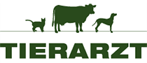 Ein Tierarzt-Logo mit einer Kuh, einem Hund und einer Katze, sowie dem Text 'TIERARZT PETER WINKLER'.