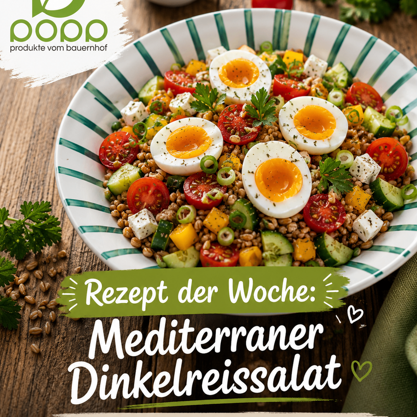 Mediterraner Dinkelreissalat