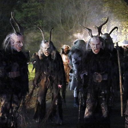 Bild enthält, People, Person, Animal, Herd, Costume, Face, Antelope, Wildlife, Bird, Festival