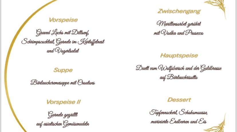 Menu, Text