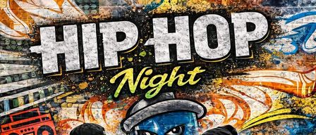 Graffiti-Veranstaltungsplakat mit drei Männern, einer singt, einer DJ und einer jubelt. Veranstaltungsdatum: Samstag, 13. Juni um 20:00 Uhr. Gehostet von Da Burgermasta, DJ Seth One und Live-Graffiti von Size 2. Breakdance-Show von Kelt und Matec.
