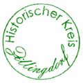 Ein grünes kreisförmiges Emblem mit der Aufschrift 'Historischer Kreis' und einem stilisierten 'England' darunter in einer kursiven Schrift.