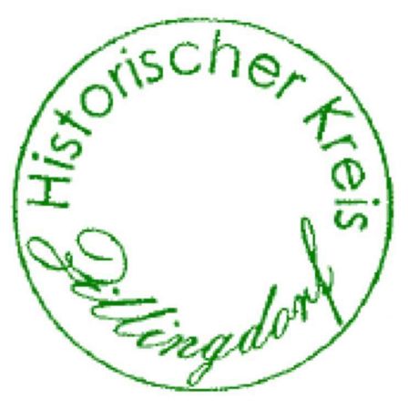 Ein grünes kreisförmiges Emblem mit der Aufschrift 'Historischer Kreis' und einem stilisierten 'England' darunter in einer kursiven Schrift.
