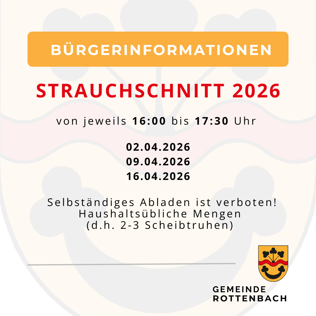 Bürgerinformationen über die Grasschneidung 2026. Termine: 02.04, 09.04, 16.04. Eigenständiges Grasschneiden ist verboten. Nur Haushaltsmengen (2-3 Schubkarren).