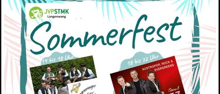 Poster for a summer festival featuring a band called ST3, with details about the event's time, location, and sponsors. The poster includes images of the band and a red ticket.
