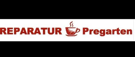 Das Logo eines Kaffeeladens namens 'Separatur Pregarten'. Es zeigt eine stilisierte Kaffeetasse mit Dampf und den Namen in Rot. Der Hintergrund ist weiß.