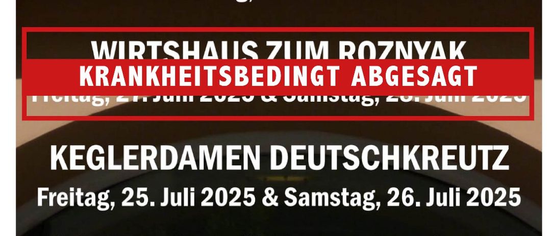 Plakat für Genuss Hoch 3 Weinlounge. Zeigt Öffnungszeiten, Freitagsparty und gesundheitsbedingte Absage.