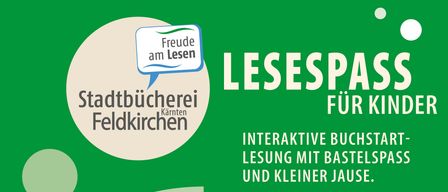 Plakat für eine kostenlose Kinderbuchveranstaltung in der Stadtbuecherei Feldkirchen. Die Veranstaltung bietet eine interaktive Lesung mit Bastelpass und kleiner Jaus für Kinder von 2 bis 4 Jahren und ihre Begleitpersonen. Sie ist für Freitag, 2. Oktober 2026, um 15 Uhr geplant.