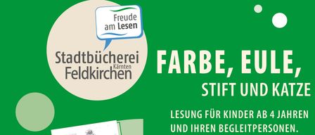 Plakat für eine Lesung für Kinder ab 4 Jahren. Das Plakat zeigt eine Frau mit verschränkten Armen, ein Buchcover und Details zur Veranstaltung.