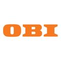 Das Bild zeigt das Wort OBI in fetter orangefarbener Schrift auf weißem Hintergrund.