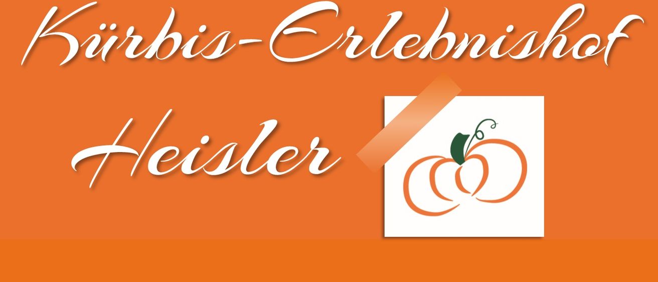 Poster mit dem Text bis-Erlebner in Weiß auf orangem Hintergrund, mit einem Bild eines Kürbisses in der unteren rechten Ecke