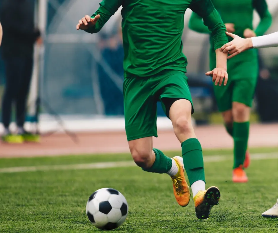 Football, Soccer Ball, Boy, Child, Male, Person, Shoe, Shorts, Adult, Man