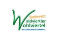 Das Logo für die Familienregion des Nationalparks Aldviertel Thayatal mit einem grünen Haken und dem Namen des Parks in fetter Schrift.