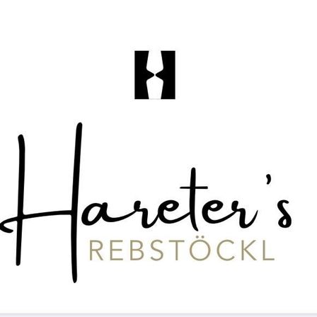 Das Logo für Harcter's Rebstock mit einem stilisierten 'H' und einem modernen Schriftdesign für den Markennamen.