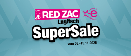 Advertisement for Red Zac Lugitsch SuperSale from 03-15.11.2025. Features a red logo with white text and a blue background.