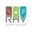 Reinhaltungsverband Untere Feldaist-Logo. Das RHV-Logo zeigt drei Symbole: ein Bakterium, einen Kolben und Dampf. Der Text lautet 'RHV Untere Feldaist'.