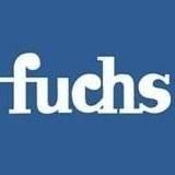 Das Wort 'fuchs' ist in Weiß auf blauem Hintergrund dargestellt, in einer stilisierten Schriftart, die eine moderne, schlanke Ästhetik suggeriert.