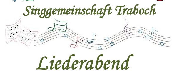 Ein Plakat für ein Gesangsevent am 30. Mai 2026 um 19:00 in der Festsaal der Volksschule Trabach. Das Event zeigt einen Kinderchor, Styria Harmonix, und Moderatoren Gertie Mitter und Birgit Feldbaumer. Der Eintritt ist 10 € im Vorverkauf und 12 € an der Abendkasse.