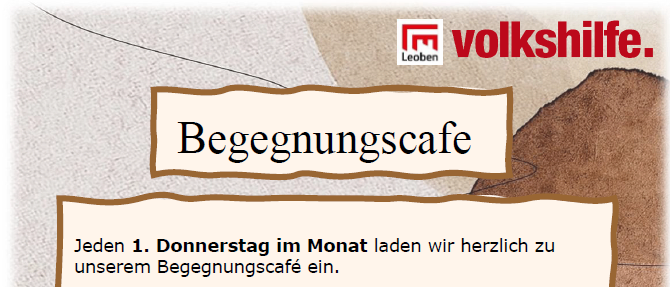 Begegnungscafé am 02. Juli 2026 von 14:00 bis 15:30 Uhr im Senioren Tageszentrum Pestalozzistraße 29a 8700 Leuben. Neue Tagesgäste, Angehörige und Interessenten können sich austauschen und informieren. Teilnahme ist kostenlos, Anmeldung nicht erforderlich.