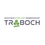 Traboch-Logo. Das Logo von TroBo, einem Unternehmen mit Sitz in Madstein, Stadthof Timmersdorf, zeigt ein grünes Symbol und fetten schwarzen Text.