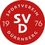 Ein rotes kreisförmiges Logo mit weißem Text, das 'SV Durnberg 1976' lautet. Die Buchstaben 'SV' sind größer und zentriert.