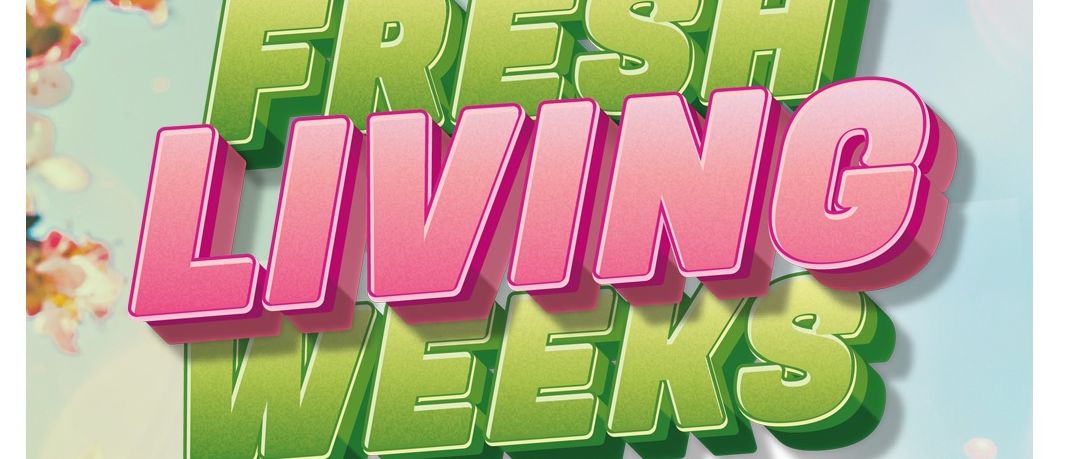 Werbeposter für Fresh Living Weeks. Kaufen Sie vom 09. bis 22. März 2026 einen vivenso oder vivenso touch Staubsauger mit einer elektrischen Bürste und erhalten Sie ein Zubehörset, vier Mikrofasertücher und einen elektrischen Staubbeutel kostenlos dazu.