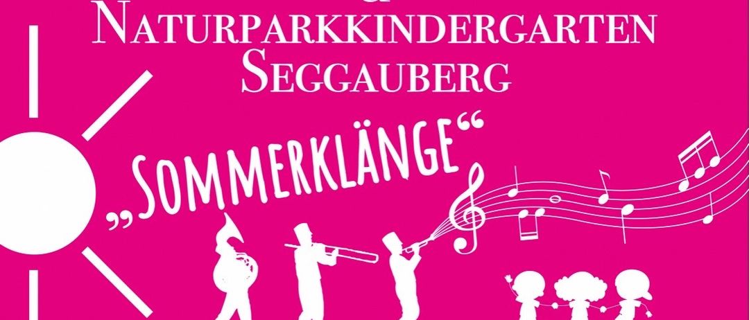 Plakat für eine Veranstaltung mit Musik, mit Musikern und Kindern. Geplant für Mittwoch, 18.06.2025, um 18:00 im Besucherzentrum Grottenhof.